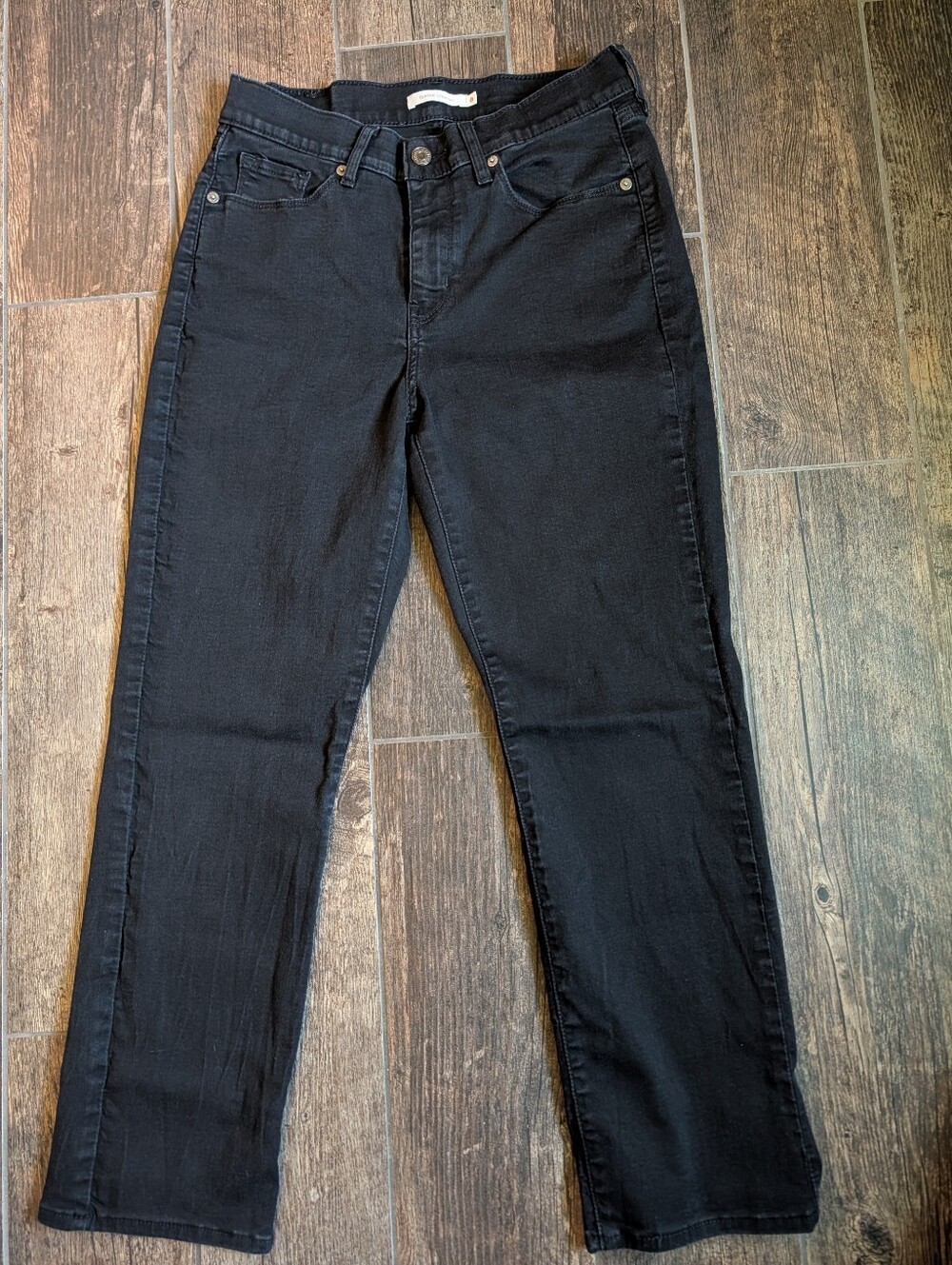 Levi's Black Classic Straight Leg Jeans Women's 8 Short 29x28